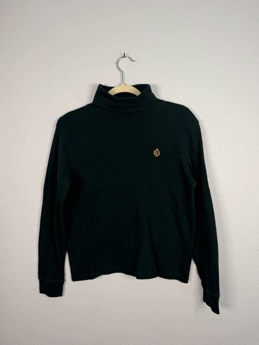 Vintage Ralph Lauren RLL Hunter Green Turtle Neck Cotton Size S Small Women’s